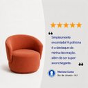 Ver imagem 7 de Poltrona Orgânica Moderna em Veludo para Sala de Recepção Terracota