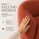 Ver imagem 5 de Poltrona Orgânica Moderna em Veludo para Sala de Recepção Terracota