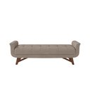 Ver imagem 1 de Puff Recamier Decorativo com Pés em Madeira 160 cm Itália P05 Veludo Bege - Lyam Decor