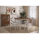 Ver imagem 3 de Mesa Colors em Madeira Maciça Quadrada 4 Lugares - 80 X 80cm Branco
