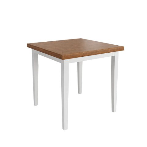 Mesa Colors em Madeira Maciça Quadrada 4 Lugares - 80 X 80cm Branco