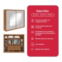 Ver imagem 5 de Guarda-roupa Casal 100% Mdf 2 Portas 6 Gavetas Easy Max com Espelho Amendoa/off White