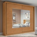 Ver imagem 1 de Guarda-roupa Casal 100% Mdf 2 Portas 6 Gavetas Easy Max com Espelho Amendoa/off White