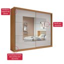 Ver mais imagens de Guarda-roupa Casal 100% Mdf 2 Portas 6 Gavetas Easy Max com Espelho Amendoa/off White