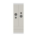 Ver imagem 7 de Guarda-roupa Infantil 62cm 2 Portas com Vidro e 2 Gavetas Pirulito Multimóveis Mp4466 Branco/off