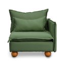 Ver imagem 3 de Sofá Modular Braço Lateral com Pé Bolinha Sôma CabeCasa MadeiraOriginals Verde