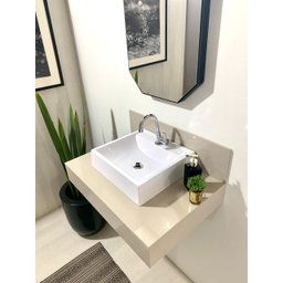 Bancada Em Porcelanato 80x48 + Cuba De Apoio - 3