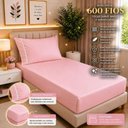 Ver imagem 3 de Jogo de Cama Quality Solteiro 2 Peças Micropercal 600 Fios Macio com Elástico Rosa Casa Show