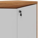 Ver mais imagens de Armário para Escritório 160cm 02 Portas com Chave Unik A02 Freijó Branco - Lyam Decor