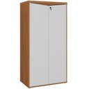 Ver imagem 1 de Armário para Escritório 160cm 02 Portas com Chave Unik A02 Freijó Branco - Lyam Decor