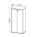 Ver imagem 5 de Armário para Escritório 160cm 02 Portas com Chave Unik A02 Freijó Branco - Lyam Decor