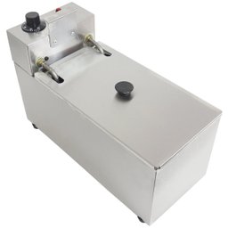 Fritadeira Elétrica Industrial com Óleo 3 Litros 1 Cuba com Tampa Inox Batata Pastel Toppen Fritas F - 6