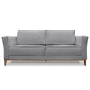 Ver imagem 3 de Sofá Living 2 Lugares 1,90m Vega Linho Grafite Pés Castanho - Pallazio Veja