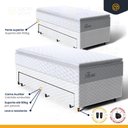 Ver imagem 4 de Cama Box com Colchão de Molas Ensacadas Pillow Top Flora + Auxiliar de Espuma Unique Solteiro 88cm