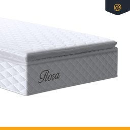 Cama Box com Colchao de Molas Ensacadas Pillow Top Flora + Auxiliar de Espuma Unique Solteiro 88cm - 8