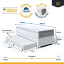 Ver imagem 6 de Cama Box com Colchão de Molas Ensacadas Pillow Top Flora + Auxiliar de Espuma Unique Solteiro 88cm