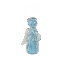 Mini Anjo Uriel Cristal Murano G Azul Bebê - 1