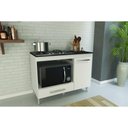 Ver imagem 1 de Balcão de Cozinha para Cooktop-forno 105cm com Tampo 1 Porta 1 Gaveta Multimóveis Cr20498 Branco-