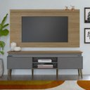 Ver imagem 1 de Rack Lumina com Painel Slim P/ Tv até 75" com 2 Portas Carvalho/grafite - Artely