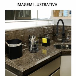 Kit Cozinha Preto/cromado Lixeira, Porta Detergente, Talher - 5