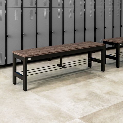 Banco Reforçado em Aço e Madeira Plástica Escritório