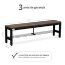 Ver imagem 3 de Banco Reforçado em Aço e Madeira Plástica Escritório