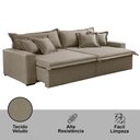 Ver imagem 7 de Sofá Montreal Veludo 2 Módulos de 120m B25cm Meu Sofá Online