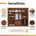 Ver imagem 4 de Guarda Roupas Casal 6 Portas 3 Gavetas com Espelho Frisado