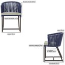 Ver imagem 2 de 8 Cadeiras de Jantar Área Noronha em Alumínio com Pintura Marrom Corda Náutica Estofado 3 Trama Orig