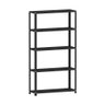 Estante Montável de Aço com 05 Prateleiras com Reforço Pandin 1,75 X 0,30 M Preto - 1