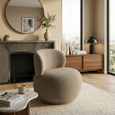 Ver imagem 2 de Poltrona Decorativa Aimê Premium Bouclé Cappuccino Sala Dekorien