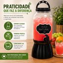 Ver imagem 3 de Suqueira com Suporte 3,6L Black Lousa Giz Dispenser de Bebidas 3600ml Limpeza Amaciante Multiuso Pot
