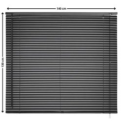 Cortina Persiana Horizontal Pvc Atlas 140x130cm Preta - 5