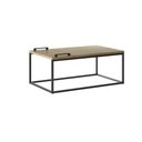 Ver imagem 2 de Mesa de Centro com Bandeja Madeirada e Tubos Pretos Carraro 1346