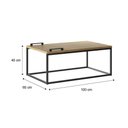 Ver imagem 3 de Mesa de Centro com Bandeja Madeirada e Tubos Pretos Carraro 1346