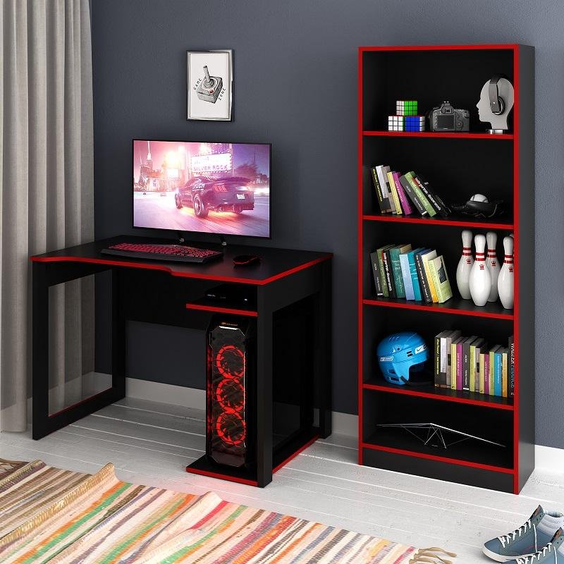 Estante Gamer Armário Prateleira Escritório ME4141 Preto/Vermelho é ruim? Estante Gamer Armário Prateleira Escritório ME4141 Preto/Vermelho é boa?