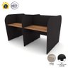 Mesa Dupla Atendimento Call Center 4 Pessoas 1,85m Nog F5 Cor:nogal com Preto - 4