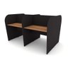 Mesa Dupla Atendimento Call Center 4 Pessoas 1,85m Nog F5 Cor:nogal com Preto - 3