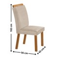 Ver imagem 3 de Conjunto de Mesa de Jantar Dublin 180 Tp MDF Vidro Canto Copo 6 Cadeiras Mariana