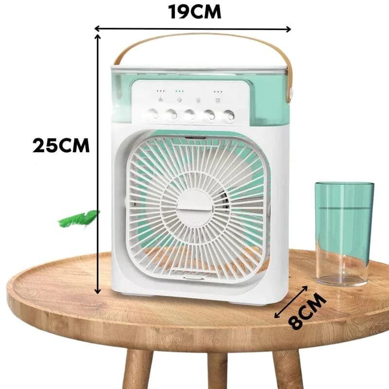Mini Ventilador de Ar Climatizador Umidificador Refrigerador Circulador Água Portátil Cooling Fan - 7