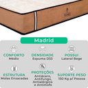 Ver imagem 2 de Cama Box Baú Solteiro e Colchão Madrid Molas V-store Cor:preto