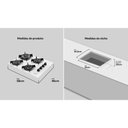 Ver imagem 6 de Cooktop 4 Bocas a Gás Dako Supreme com Mesa de Vidro e Tripla Chama Bivolt Branco