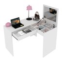 Ver imagem 1 de Penteadeira/escrivaninha de Canto 110cm com Espelho e 1 Gaveta Multimóveis Cr25279