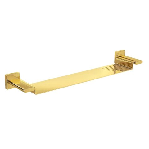 Prateleira com Base Metálica Polo Gold 2031.gl33 Dourada Deca