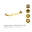Ver imagem 2 de Prateleira com Base Metálica Polo Gold 2031.gl33 Dourada Deca