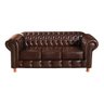 Sofá Chesterfield Luís Xv 3 Lugares - Couríssimo Marrom Café - 1