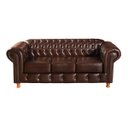 Ver imagem 1 de Sofá Chesterfield Luís Xv 3 Lugares - Couríssimo Marrom Café