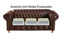 Ver imagem 2 de Sofá Chesterfield Luís Xv 3 Lugares - Couríssimo Marrom Café
