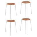Ver imagem 1 de Kit 4 Banquetas para Cozinha com Base de Aço Cumbuca Branco/Nature