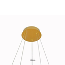 Ver imagem 2 de Lustre Pendente Φ40×Φ60cm 126W 3000k 12600LM Bivolt Metal Escovado+Acrilico Dourado Cabo: 2,5m